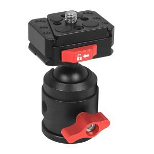 삼각대 퀵 릴리즈 마운트 1/4 볼 헤드 360 ° GOPRO호환 OSMO 카메라 Gimabl 라이트 브래킷용 회전 V 플레