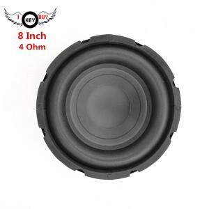 IKEY BUY 자동차 개조 서브우퍼 대형 폼 링 우퍼, 200W 4 Ohm U자형 종이 콘, 두꺼운 EVA 비드 블랙, 8 인