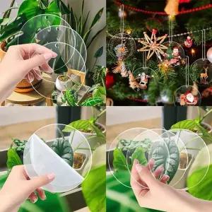 DIY 공예 아크릴 투명 미술 세트 키트 원형 20p 키링 5cm 아트판