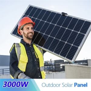 3000W 태양광 패널 18V 고효율 휴대용 파워 뱅크 가정/캠핑용 유연한 충전 야외 전지