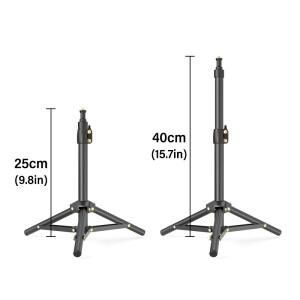 LUXCEO 1pc L06 접이식 40cm 테이블 삼각대 라이트 스탠드  스마트 폰 카메라 비디오 패널 링 용 1/4 나사