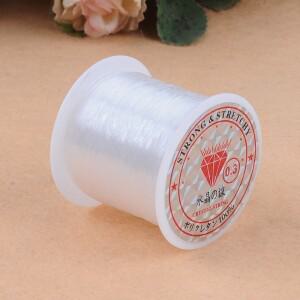 0.2-0.8mm 1 롤 DIY 페르시 투명 나일론 수동 코드 크리스탈 로프 팔찌에 대한 탄력 라인 없음 낚시 공급