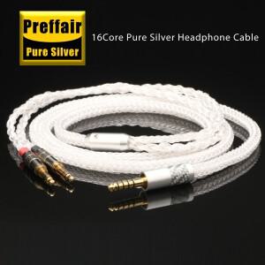 Hifiman 평면 마그네틱 헤드폰용 16코어 순은 업그레이드 케이블: Sundara  Ananda  Arya  HE400i  HE400se