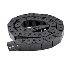 URBEST 1m 길이 검은색 플라스틱 18 x 25mm 단면 개방형 케이블 드래그 체인 와이어 캐리어 CNC 기계용