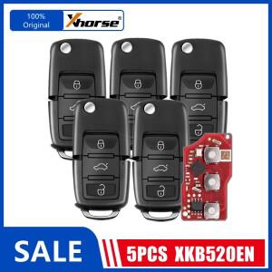 Xhorse 2 세대 와이어 원격 키  무선 프로그래밍 지원  VVDI XKB520EN  B5  5 개