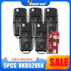 VW B5 2 세대 와이어 원격 키 용 5 개 Xhorse XKB520EN은 VVDI 무선 프로그래밍을 지원합니다.