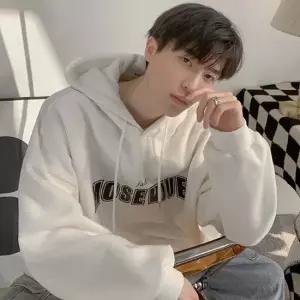 모로엠 남성 간절기 오버핏 기모 후드 티셔츠 ON-TSK-QWE5D2AB