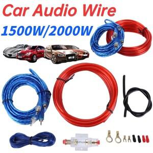 차량용 파워 앰프 와이어링 키트  8GA 케이블  서브우퍼 스피커  오디오 라디오 60 AMP  1500W  2000W