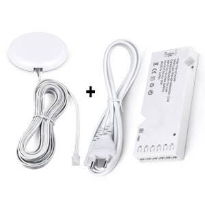 터치 스위치가있는 LED 조명 변압기 DC12V 전원 공급 장치 어댑터  포트 스트립 드라이버 DIY 홈 캐비닛 선