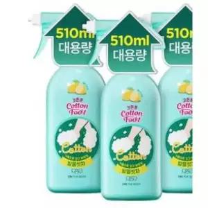 (가성비대용량)온더바디 코튼풋 발을씻자 풋샴푸 510ml 레몬 3개