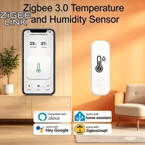 Zigbee/WIFI Tuya 스마트 온도 습도 센서 APP 원격 알람 Zigbee2Mqtt Google Assistant Alice