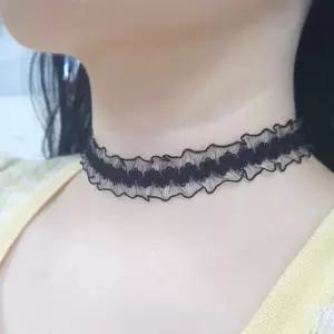레이스 초커 목걸이 체인 블랙 악세서리