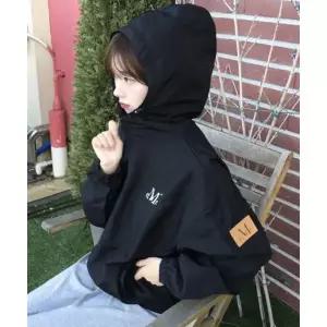 MUCENT 밀란 시그니처 로고 후드 바람막이 윈드브레이커