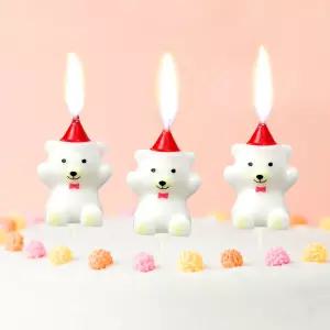만세곰 이벤트초 생일 파티 케이크초 화이트 3Px2세트