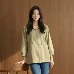 PAT 후드형 스트라이프 셔츠_1J41509