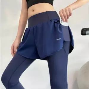 헬스레깅스 여성용 러닝 쫄반바지 필라테스 요가복 힙커버 레깅스