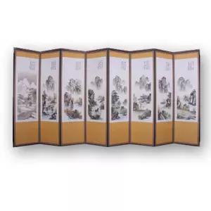 두레공예사 산수화 8폭 병풍 병풍커버포함