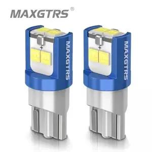 2Pcs W5W 3030 SMD 자동차 T10 LED 194 168 웨지 교체 역방향 계기판 램프 흰색 파란색 전구 통관 조명