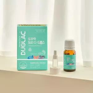 듀오락 건강식품관 듀오 디 드롭스7.5ml (45일분) 1개 / 아기 액상 유산균 + 비타민D