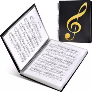 Fansjoy 악보 폴더 60페이지 용량 바인더/홀더 보관용 스파이럴 정리함 레터 사이즈 8.5 x 11인치/A4에