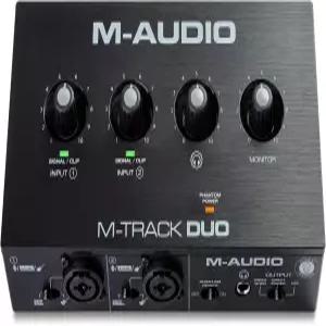 M-AUDIO M-Track Duo USB 오디오 인터페이스 듀얼 XLR 라인 및 DI 입력 지원 녹음·스트리밍·팟캐스트를