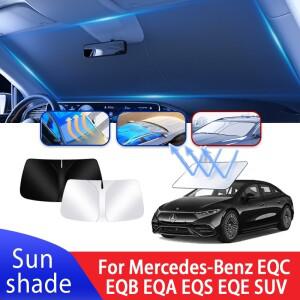 메르세데스 벤츠 호환 EQC EQB EQA EQS EQE SUV V297 용 자동차 전면 유리 햇빛가리개 단열 여름 액세서리