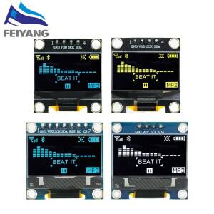 0.96 인치 oled iic 화이트/옐로우 블루/블루 12864 디스플레이 모듈 arduino 용 i2c ssd1306 lcd 스크린