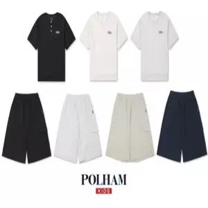 [백화점 상품] 폴햄 키즈 헨리넥 루즈핏 반팔티,6부 카고 숏츠 PKG2TS3011,PKG2PT3011