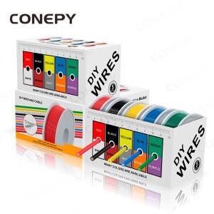 CONEPY 5 Color Soft Silicone Wire 30AWG 28AWG Stranded Electrical Cable For Low Power LED