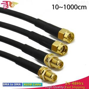 RG58 SMA 남성-SMA 여성 50ohm 동축 케이블 저손실 RF 어셈블리 WiFi 안테나 연장 커넥터 어댑터 피그테일