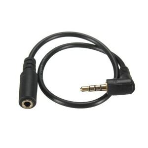 3.5mm 4 극 앵글 수-암 AUX 오디오 OMTP 교환 CTIA 케이블
