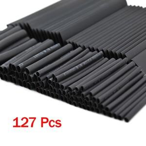 127Pcs 열 수축 튜브 슬리브 구색 키트 전기 연결 와이어 랩 케이블 방수 2:1