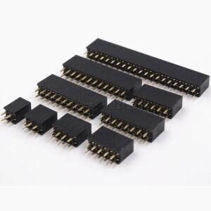10PCS 이중 행 핀 암 헤더 소켓 피치 2.54mm 2x2p 3p 4p 5p 6p 8p 10p 12p 커넥터