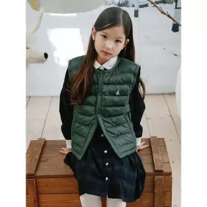 [BEANPOLE KIDS] 라이트 한줌 경량 패딩 베스트  그린 (BI6836U02M)