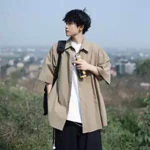 남성 반팔 셔츠 루즈핏 포켓 디자인 데일리 캐주얼 셔츠 여름 시원한 반소매 셔츠