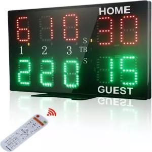 YZ LED 휴대용 테니스 스코어보드 전문 디지털 네트용 스코어 키퍼 리모컨이 있는 전자 실내용 및야외의