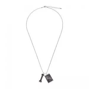 러브이즈트루 EL GLITTER CROSS BONE NECKLACEBLACK
