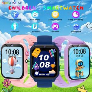 어린이 Smartwatch 게임 손전등 장난감 방수 전자 터치 스크린 HD 카메라 알람 어린이 시계 소년 소녀 생일 선물