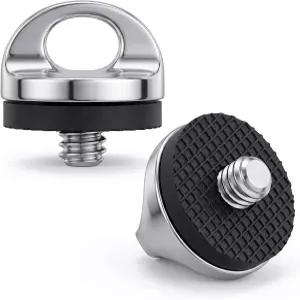 Xthrotsenk 2개 1/4인치 링 스크류 카메라 고정 1/4-20 스트랩 나사 넥 손목 밴드 슬링의 빠른 분리 또는
