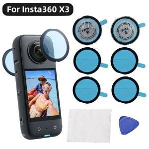 360 X3용 렌즈 가드  접착 스티커가 있는   프리미엄 캡  카메라 액세서리
