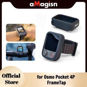 오즈모 프레임탭 뷰파인더 리모컨용 aMagisn 실리콘 케이스손목 스트랩 마운트 포함 DJI Pocket 4P용 보호