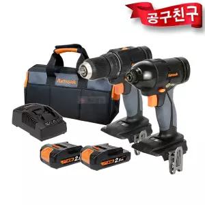 아임삭 AO418RM PLUS 충전콤보세트 18V 2.5Ah*2 AD414R+AI418M PLUS 충전드릴+임팩드릴