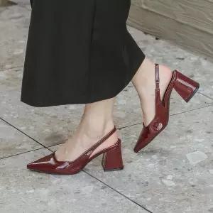 [소보제화](광주신세계)펠린츠 에나멜 미들힐 슬링백 5cm 7cm