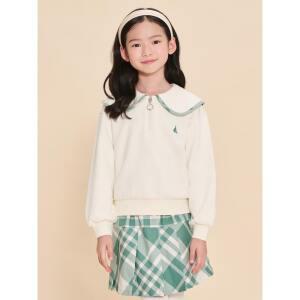 [BEANPOLE KIDS] 체크 포인트 여아 스웨트 셔츠  아이보리 (BI4941G010)