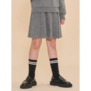 [BEANPOLE KIDS] 플리츠 니트 스커트  그레이 (BI4X27G023)