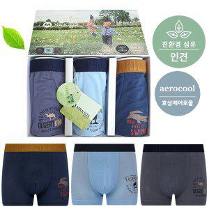 [제이투와이]듀크인견 남아드로즈 시원한 인견드로즈 남아사각팬티 3매_P343702531
