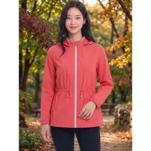 [하프클럽/크로커다일레이디]다크핑크 슬림 베이직 바람막이 점퍼 CLBMJP205