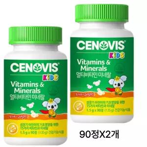 세노비스 키즈 멀티비타민 미네랄 1500mg 90정X2개