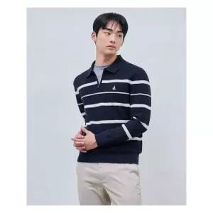 [빈폴멘]선염 칼라넥 하프집업 니트  네이비 (BC4151O62R)