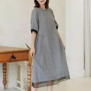 [하프클럽/데드라](~88size)노방린넨프릴원피스 OPD3037